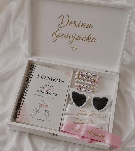 Personalisierte Erinnerungsbox für den Junggesellinnenabschied